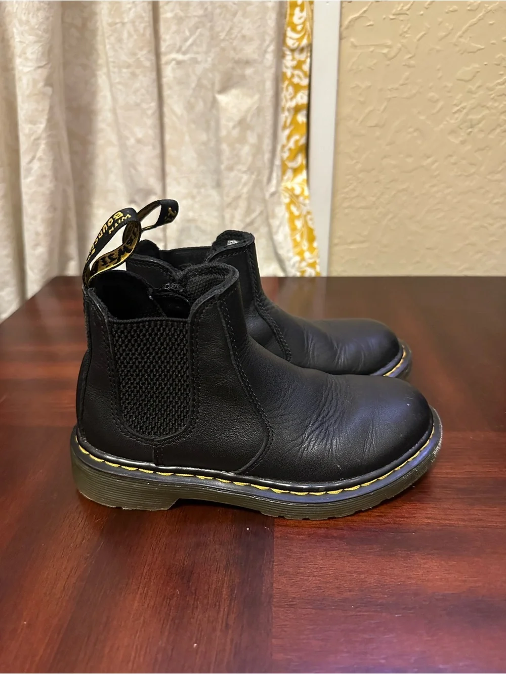 Dr. Martens 2976 J Chelsea Boots Kids Size 12 Black Softy T Leather Side Zip